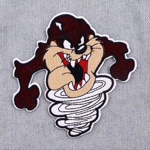 Tasmanian Devil Iron On Patch Looney Tunes Patch 3.7 Inch X 4 Inch Patch